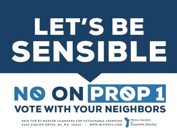 Let's Be Sensible - NO ON PROP 1 - Vote with Your Neighbors